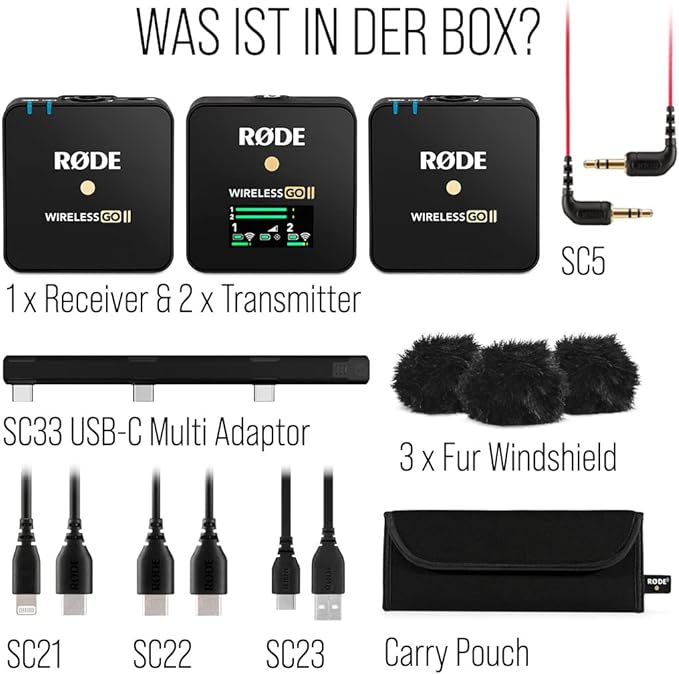 GO II Ultra-compact wireless two-channel microphone system
