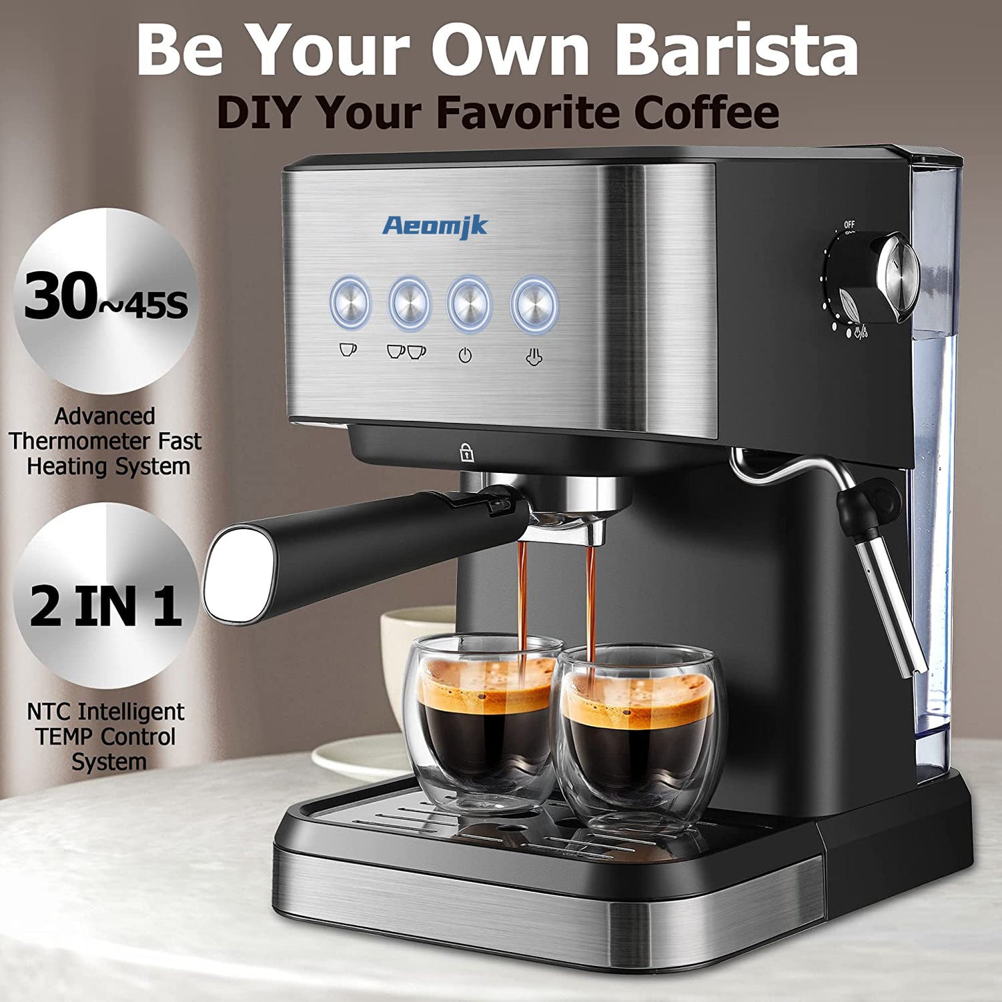 Italian automatic Concentrated High Pressure Extraction Frothed Milk Coffee Machine