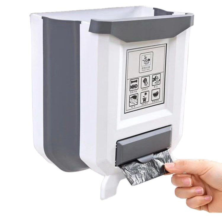 Trash can for kitchen cabinet doors, 8 liters