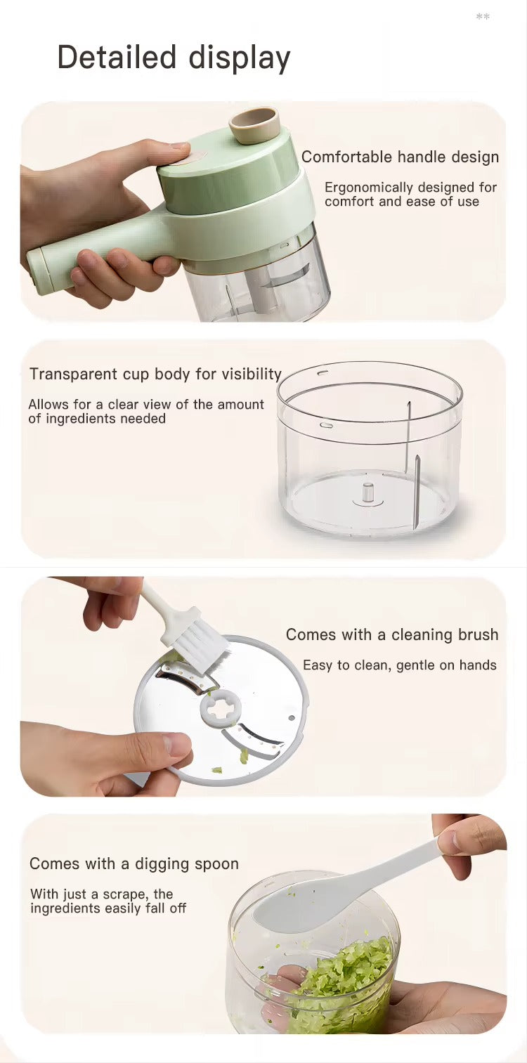 Electric Vegetable Cutter  4 In1