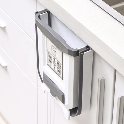 Trash can for kitchen cabinet doors, 8 liters