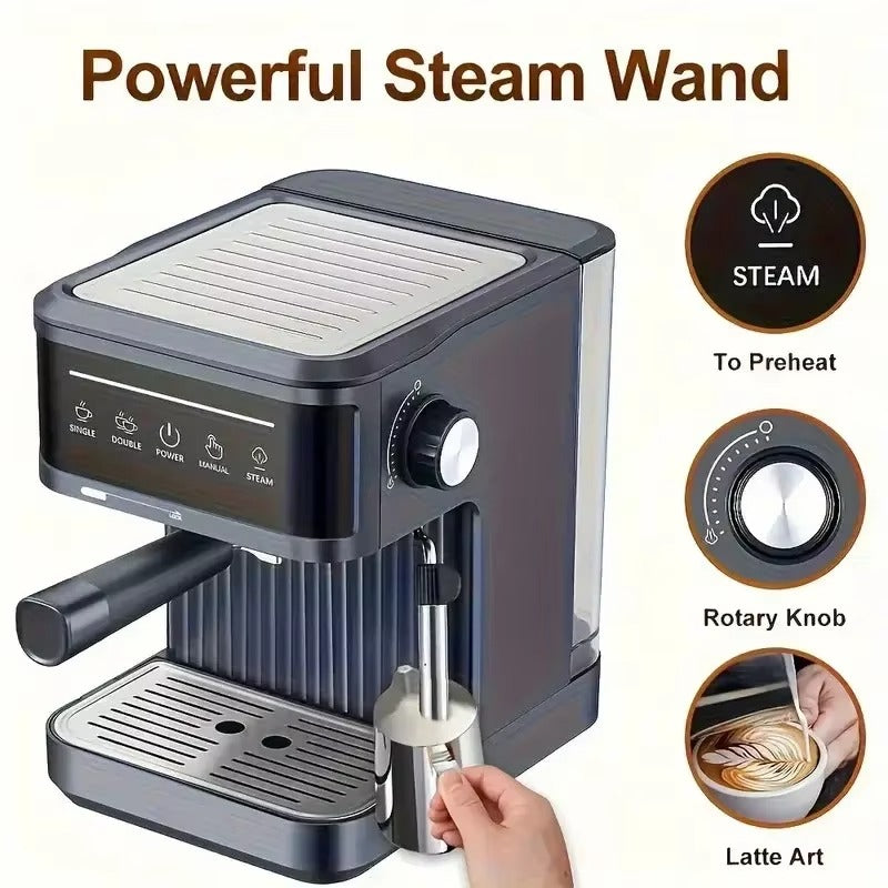 20Bar Espresso Machine, Semi-Automatic Coffee Maker with Milk Frother - Professional Italian