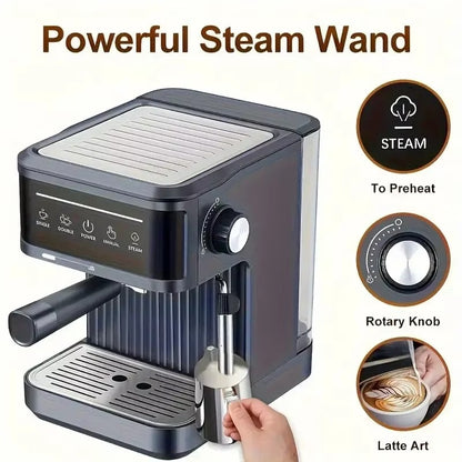 20Bar Espresso Machine, Semi-Automatic Coffee Maker with Milk Frother - Professional Italian
